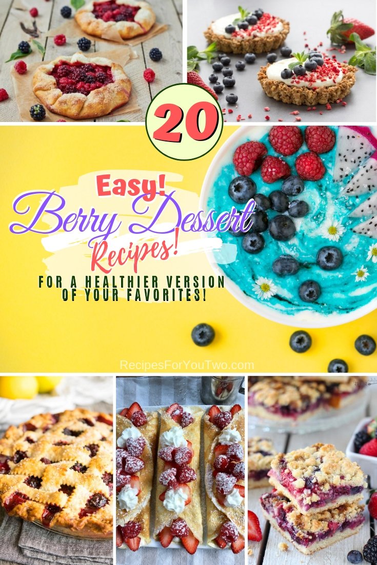 Enjoy the healthier version of your favorite desserts with these amazing berry dessert recipes. Great list! #dessert #berries #recipe