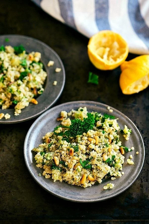 Pine Nut Broccoli Quinoa #recipe #broccoli #dinner #food