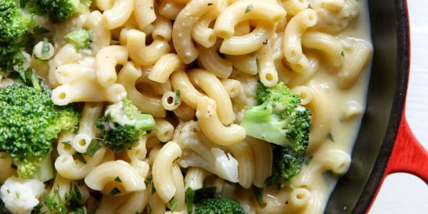Cauliflower & Broccoli Carbonara #recipe #broccoli #dinner #food