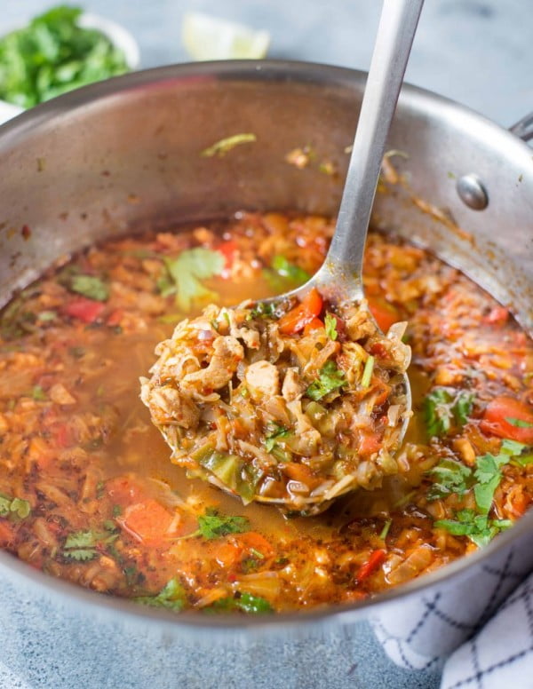 LOW CARB CHICKEN TACO SOUP #cabbage #dinner #recipe #food