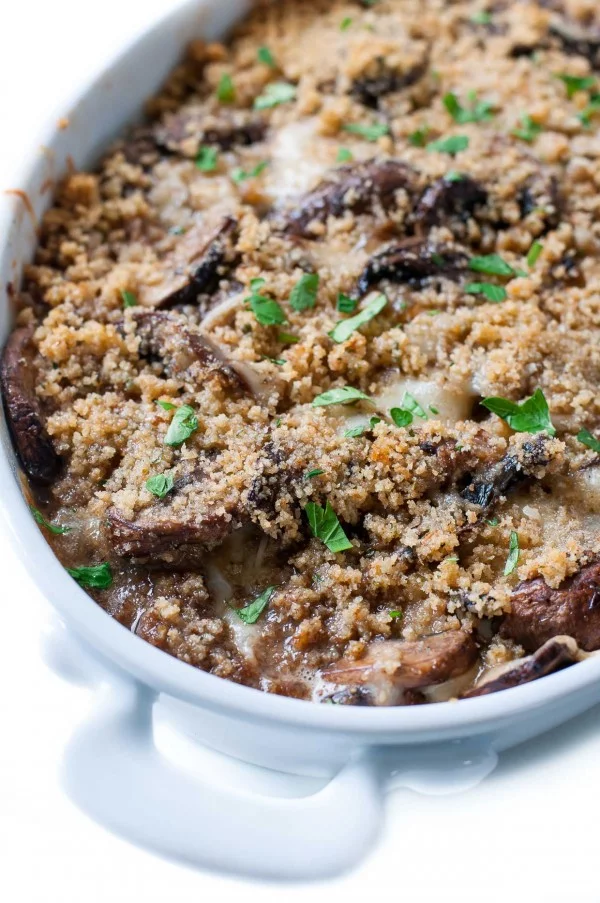 Stuffed Mushroom Casserole #recipe #casserole #dinner