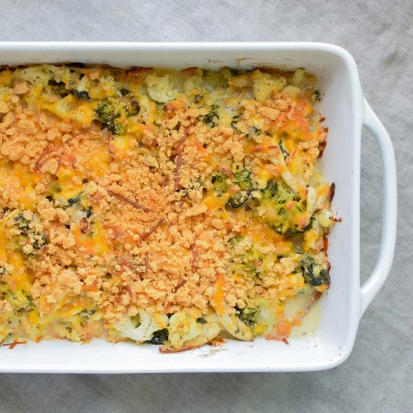 Veggie Loaded Rotisserie Chicken Casserole #recipe #casserole #dinner