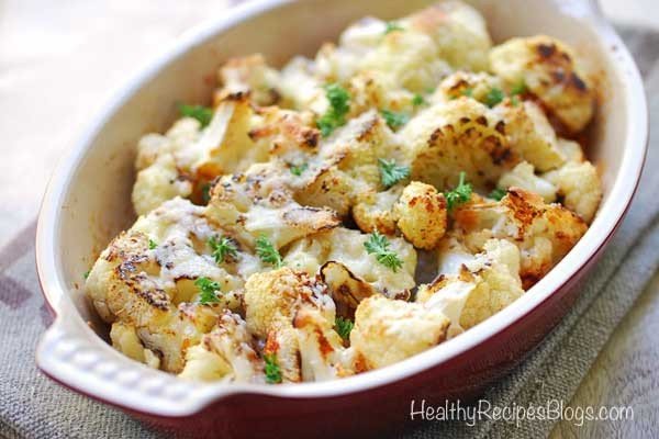 Parmesan Roasted Cauliflower, Healthy Keto Recipe #cauliflower #dinner #recipe #food