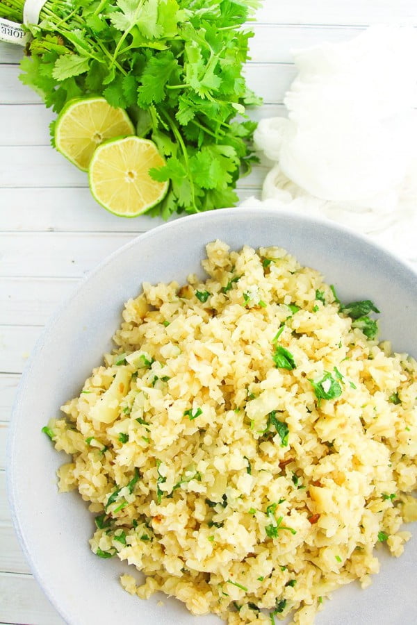 Cilantro Lime Cauliflower Rice Recipe #cauliflower #dinner #recipe #food