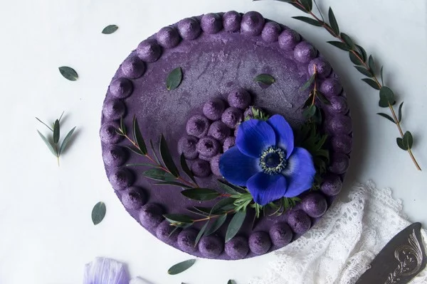 Wild Blueberry Vegan Cheesecake #dessert #cheesecake #recipe