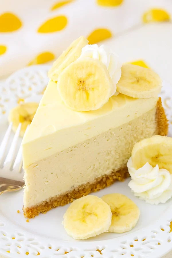 Banana Cream Cheesecake with Bavarian Cream! #dessert #cheesecake #recipe