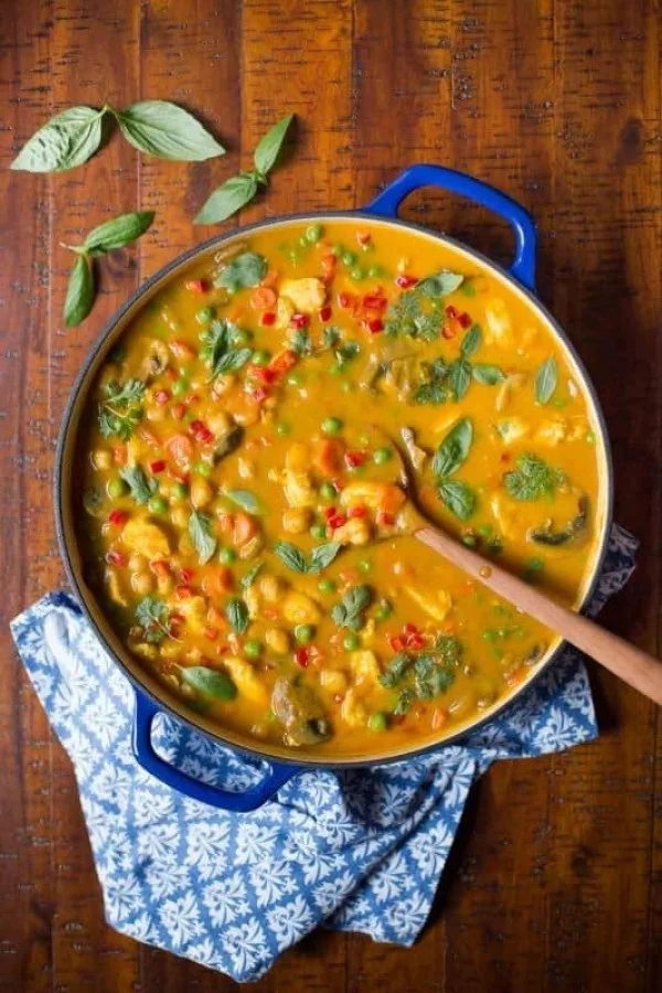 Chicken, Carrot and Chickpea Coconut Curry #chickpea #healthy #dinner