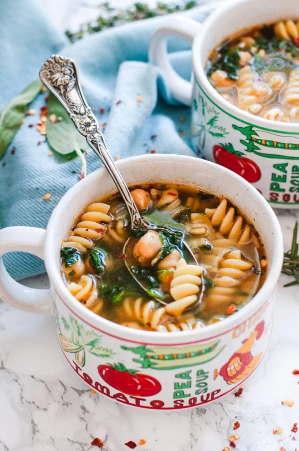 Vegetarian Chickpea Noodle Soup (Instant Pot Recipe) #chickpea #healthy #dinner
