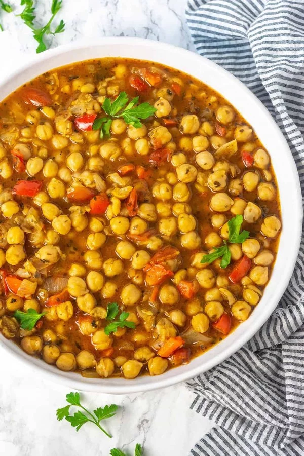 Chickpea Stew (Vegan, Gluten-free) #chickpea #healthy #dinner