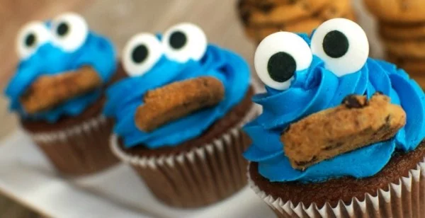 Cookie Monster Cupcakes #cupcakes #dessert #snack #food #recipe
