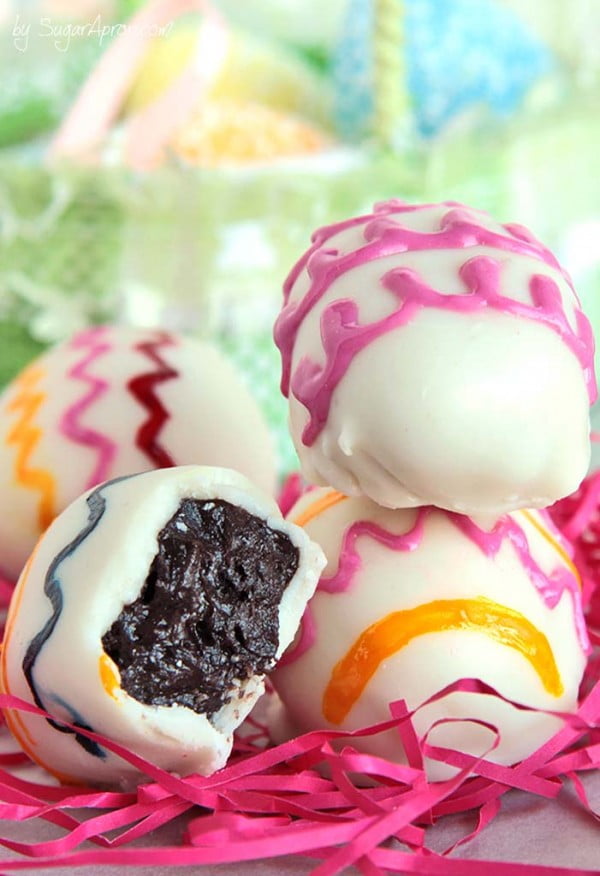 Easter Oreo Truffle Eggs #easter #dessert #food #recipe