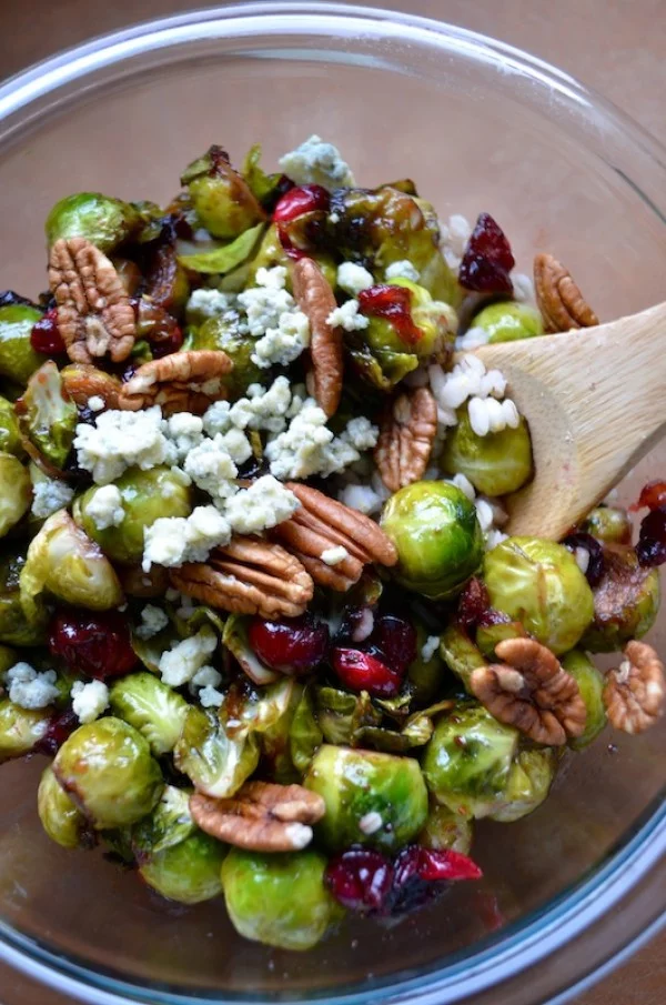 Rachel Schultz: BRUSSELS SPROUTS WITH CRANBERRIES & PECANS #easter #dinner #recipe #food