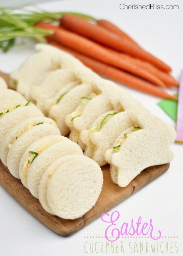 Easter Cucumber Sandwiches #easter #dinner #recipe #food