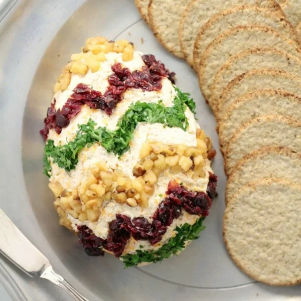 Easter Egg Cheese Ball #easter #dinner #recipe #food