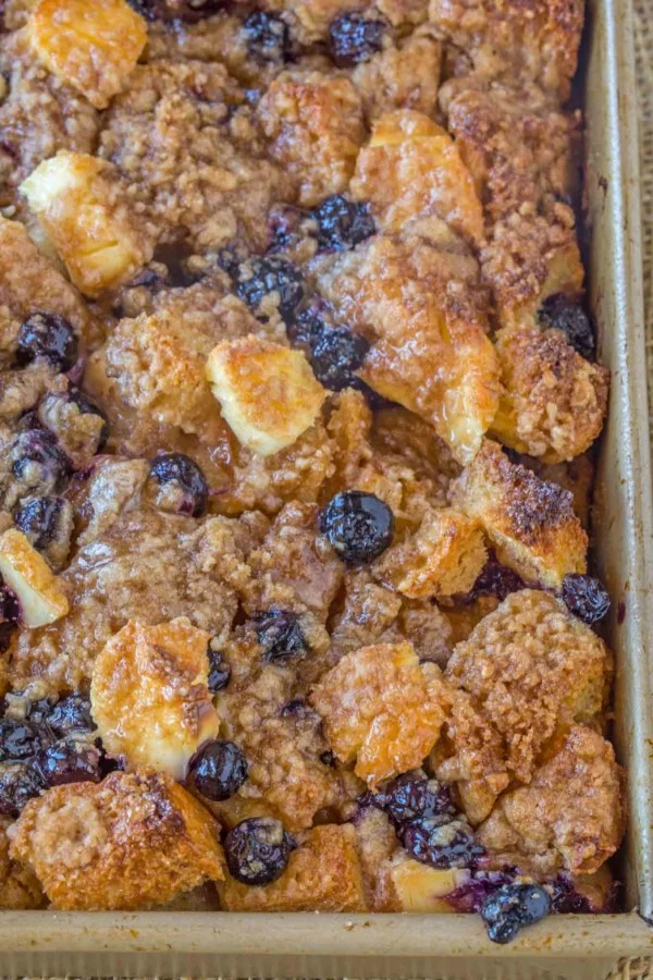 Blueberry Cream Cheese French Toast Bake #breakfast #frenchtoast #recipe