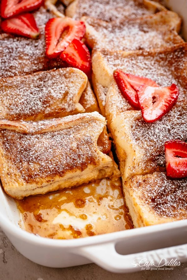 French Toast Casserole #breakfast #frenchtoast #recipe