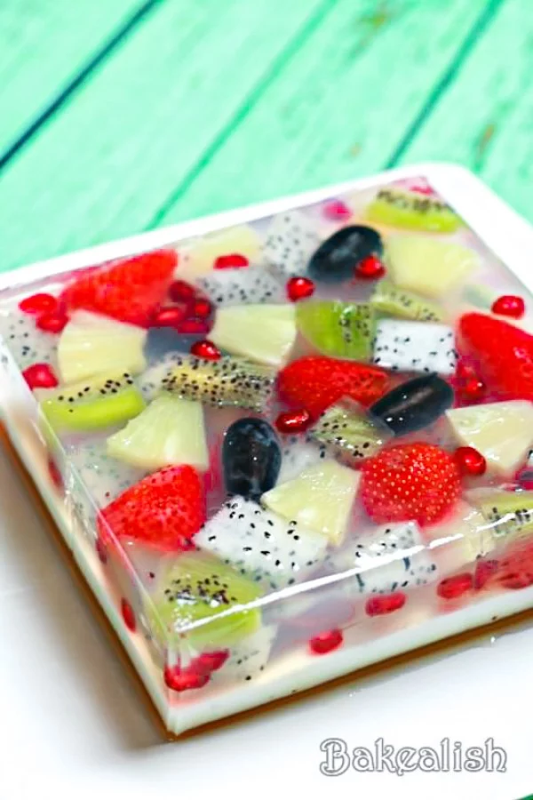 Jelly Fruit Cake #fruit #dessert #food #recipe