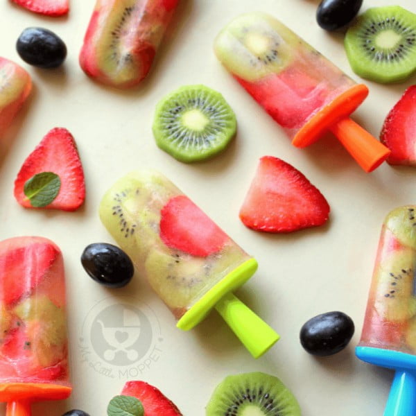 Fresh Fruit Popsicles #fruit #dessert #food #recipe