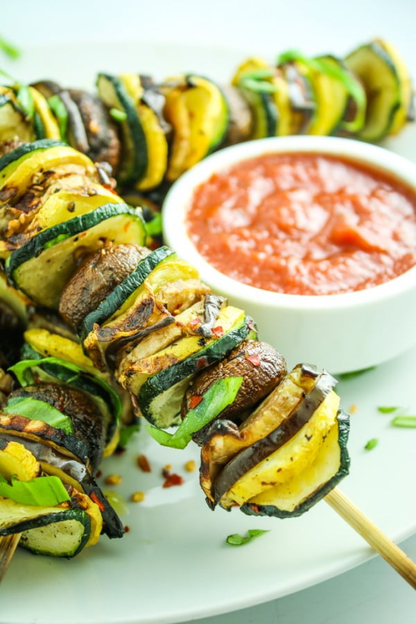 Grilled Ratatouille Kebabs from The Fitchen #grill #bbq #skewers #dinner #food #recipe