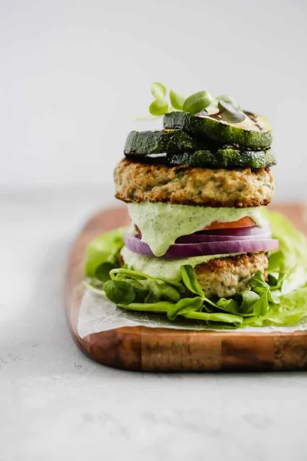 Whole30 Bunless Turkey Burger Recipe #burgers #healthy #recipe #lunch #dinner