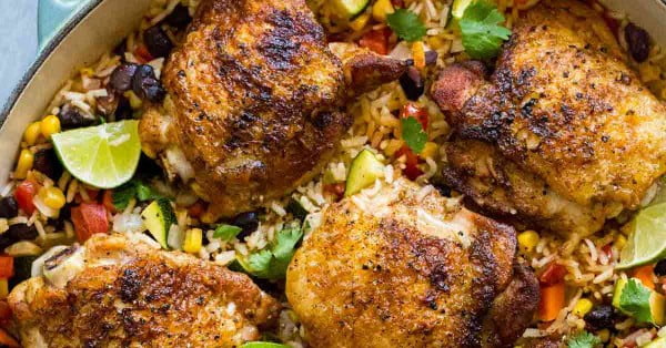 Mexican Chicken and Rice #healthy #mexican #recipe #food #dinner