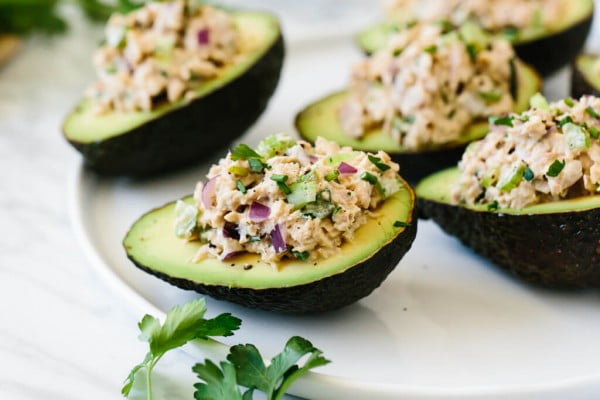 Tuna Stuffed Avocados #recipe #food #spring #dinner #healthy