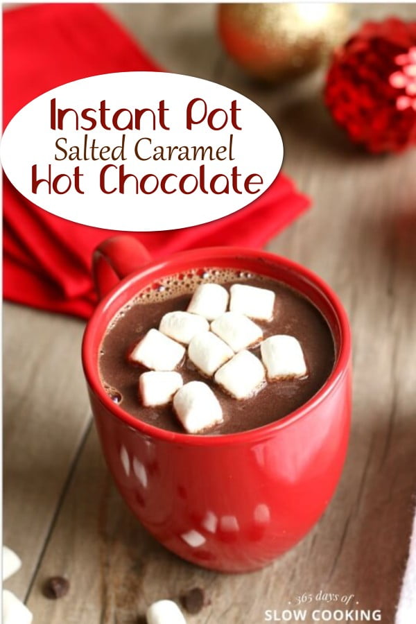 Instant Pot Salted Caramel Hot Chocolate #instantpot #dessert #recipe #food