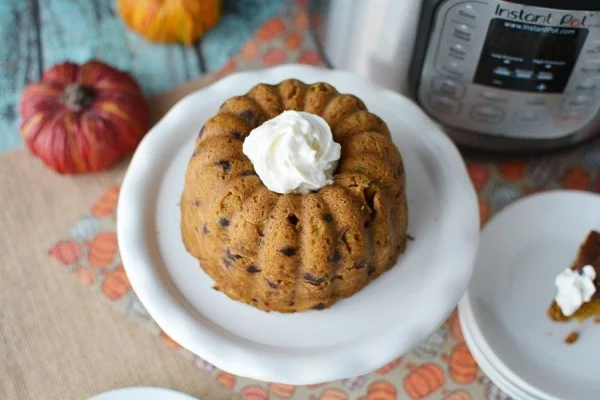 Instant Pot Pumpkin Chocolate Chip Cake #instantpot #dessert #recipe #food