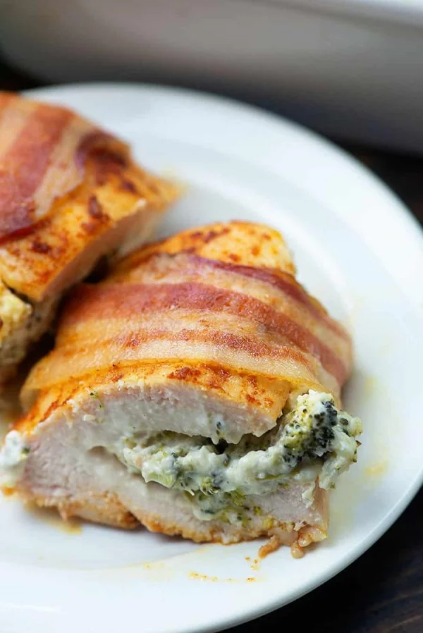 Broccoli and Cheese Stuffed Chicken #keto #healthy #dinner #recipe