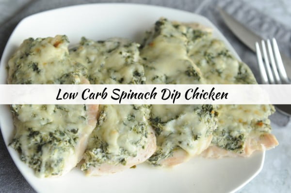Low Carb Dinner {Spinach Dip Chicken} #keto #healthy #dinner #recipe
