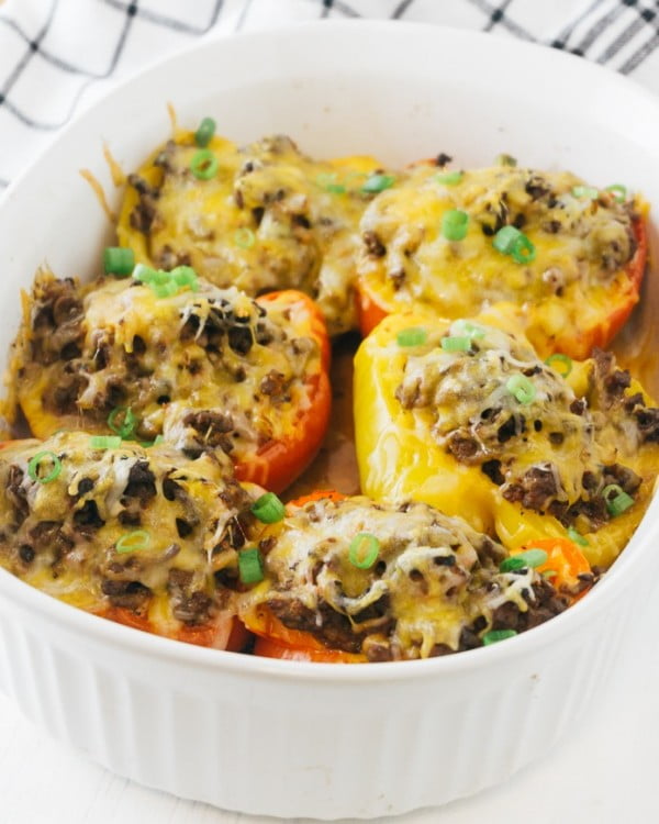 Keto Stuffed Peppers (without rice) #keto #healthy #dinner #recipe