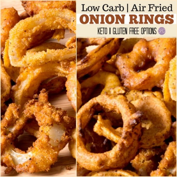 Really easy and Yummy Low Carb Air Fried Onion Rings #keto #snack #recipe #food