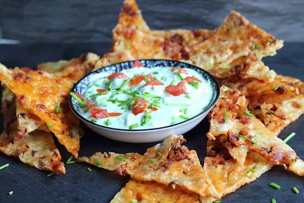 Keto Cheese Bacon Nachos from only 2 Ingredients #keto #snack #recipe #food