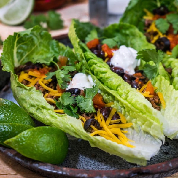 Ground Beef Lettuce Wrap with Cilantro #mexican #groundbeef #dinner #recipe