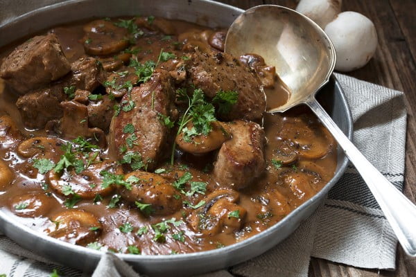 Mushroom Marsala Pork Tenderloin #pork #meat #dinner #recipe #food
