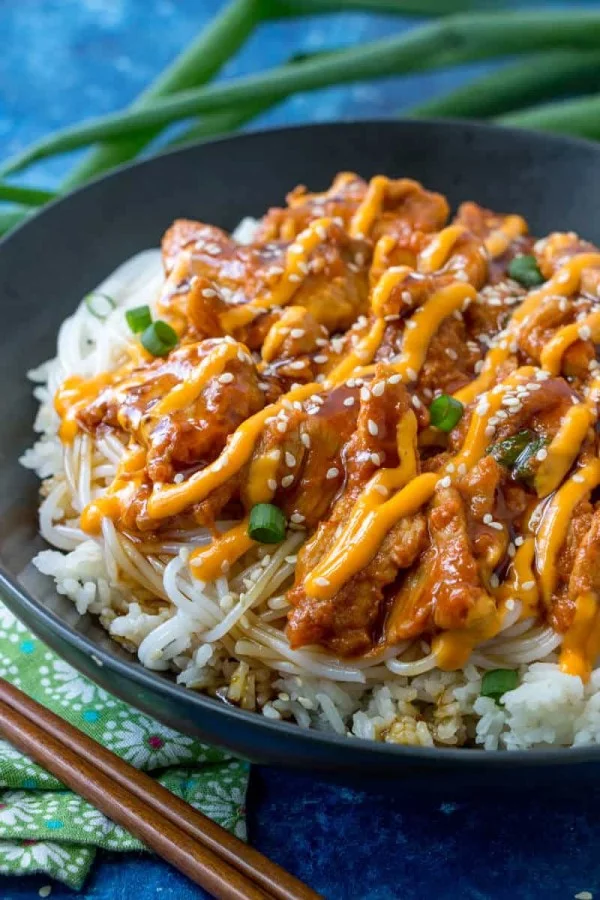 Korean Spicy Pork Bowls {A Sweet Heat Dish that is Full of Flavor} #pork #meat #dinner #recipe #food