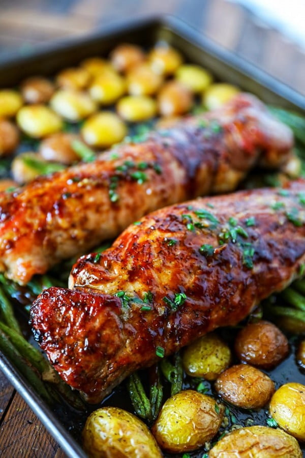 Pork Tenderloin Recipe Easy Sheet Pan Dinner #pork #meat #dinner #recipe #food