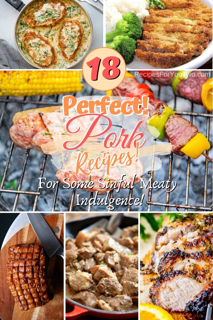 Indulge yourself in some sinful meaty goodness with the perfect pork recipes. Great ideas! #pork #recipe #dinner #meat #food