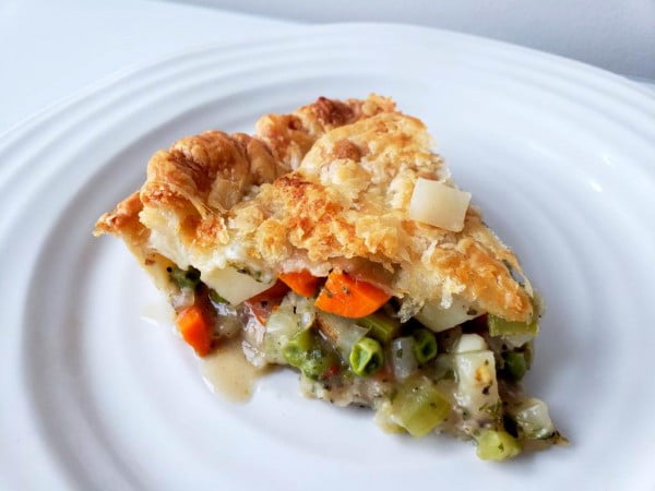 Vegetable Pot Pie with Flaky Puff Pastry #potpie #dinner #recipe #food