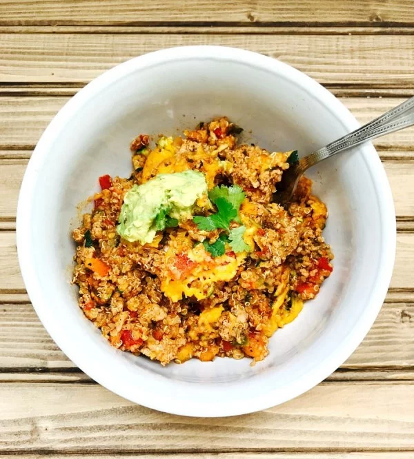 21 Day Fix Turkey Quinoa Taco Bake #quinoa #healthy #dinner #recipe