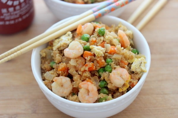 Shrimp Fried Quinoa #quinoa #healthy #dinner #recipe