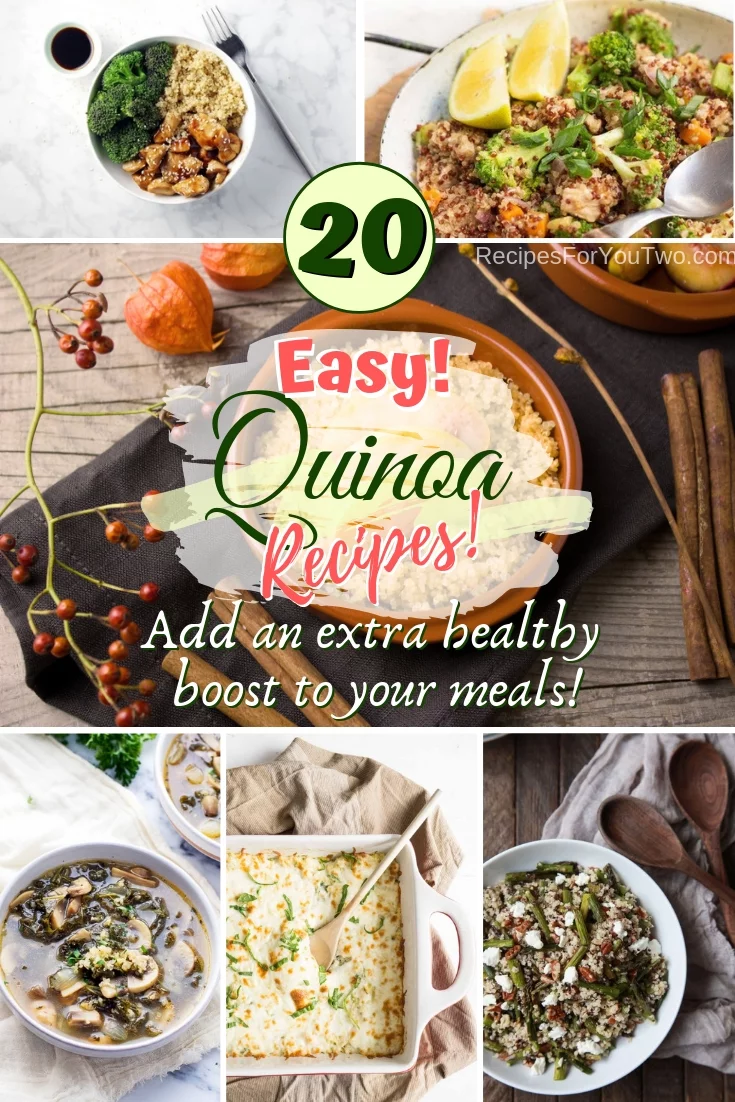 Boos your meals with extra healthy goodness with these easy quinoa recipes. Fits lunch, dinner, and there's something for dessert. Great list! #recipe #dinner #lunch #quinoa #recipe