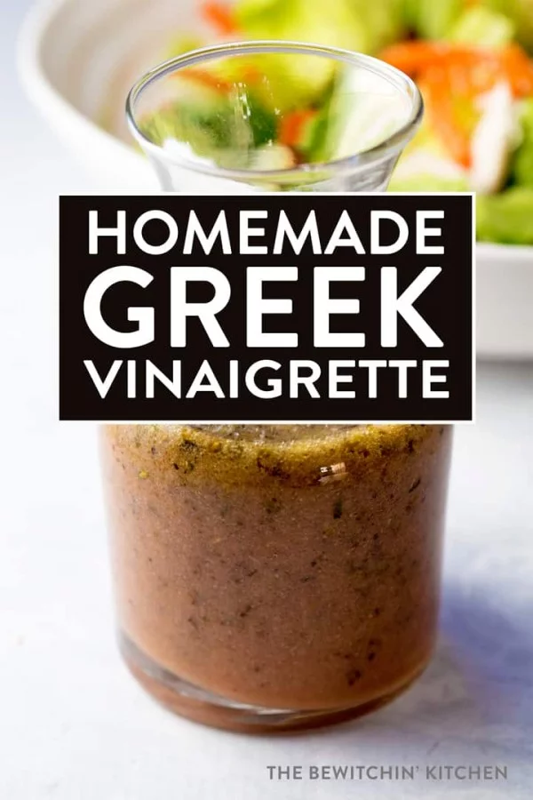 Homemade Greek Vinaigrette #recipe #salad #saladdressing #dinner #lunch
