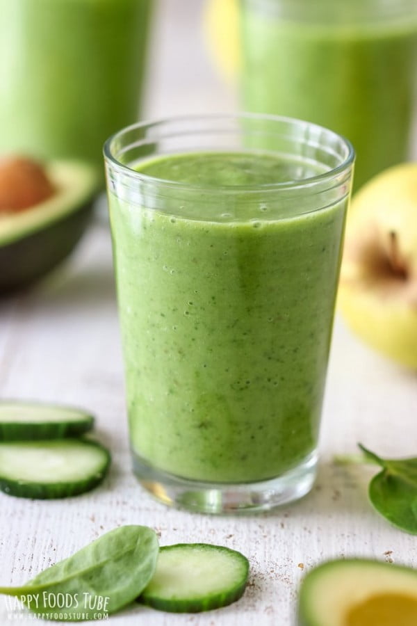 Spinach Cucumber Smoothie #smoothie #recipe #food #drink