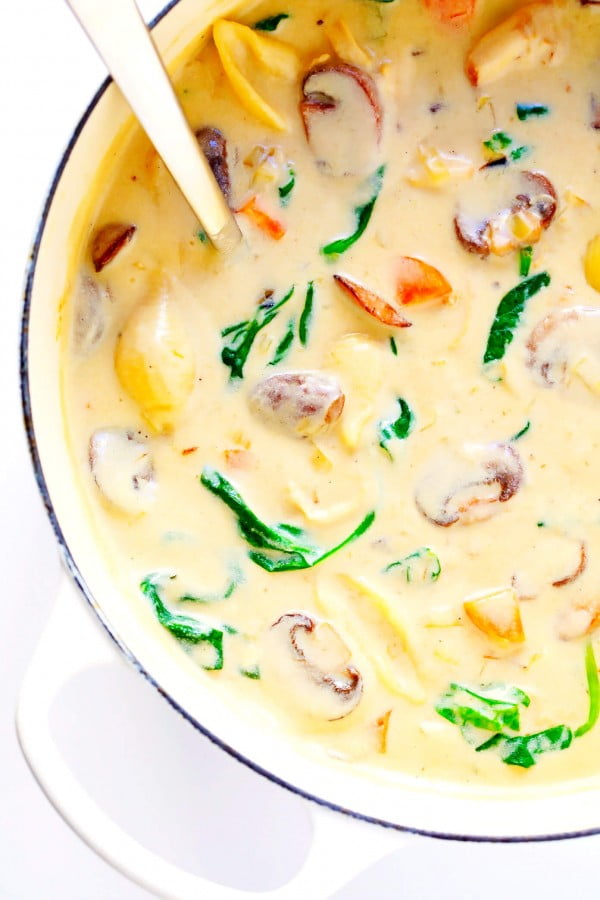 Creamy Chicken Marsala Soup #soup #dinner #recipe