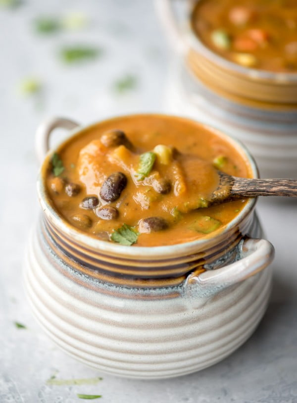 Vegan Black Bean Soup #soup #dinner #recipe
