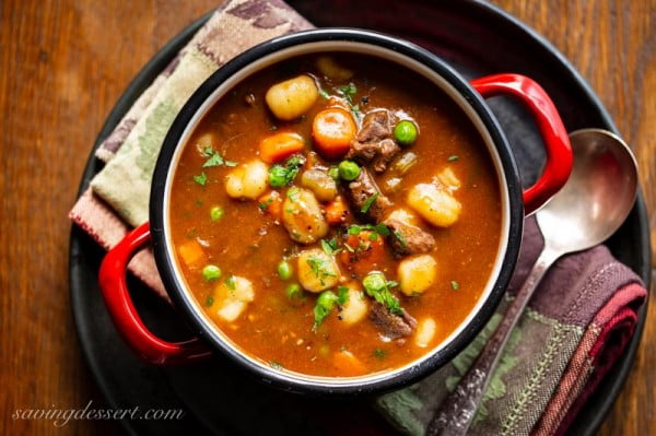 Hearty Beef and Gnocchi Soup #soup #dinner #recipe