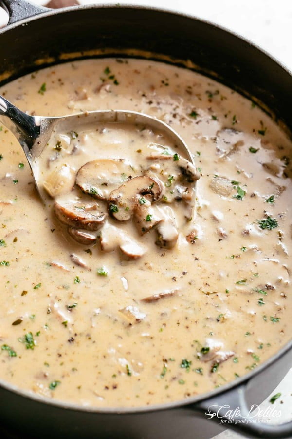 Cream of Mushroom Soup #soup #dinner #recipe