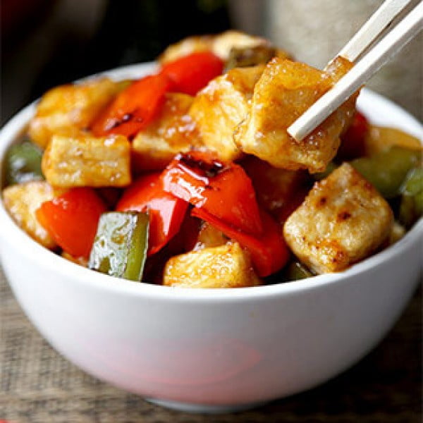 Sweet and Sour Tofu Recipe (Vegan) #recipe #food #dinner #sweetandsour