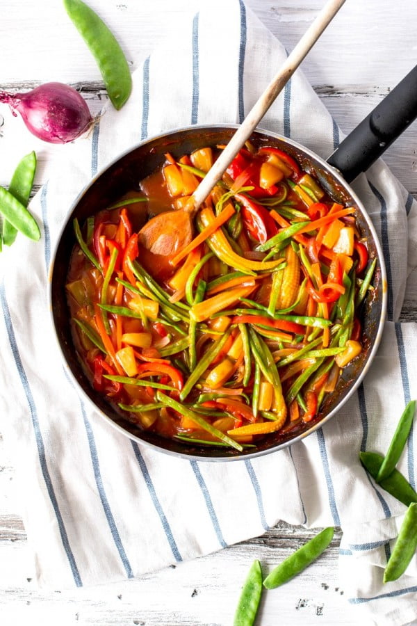 Vegetable Sweet and Sour #recipe #food #dinner #sweetandsour